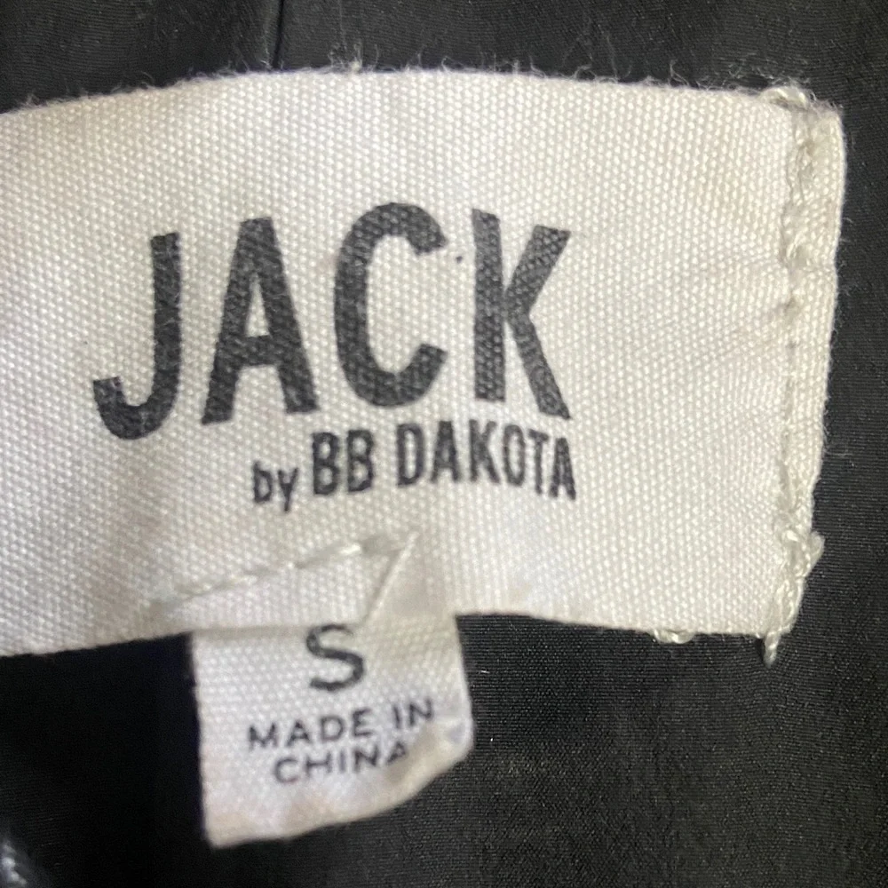 Jack by BB Dakota Sz S Anthropologie Classic Black Faux Leather Jacket - Picture 2 of 13